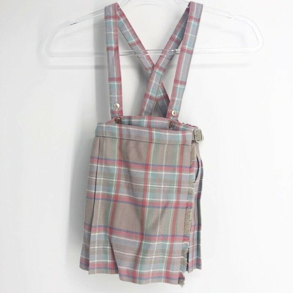 St Michael Kilt Skirt Pink Tartan Plaid - Picture 1 of 6